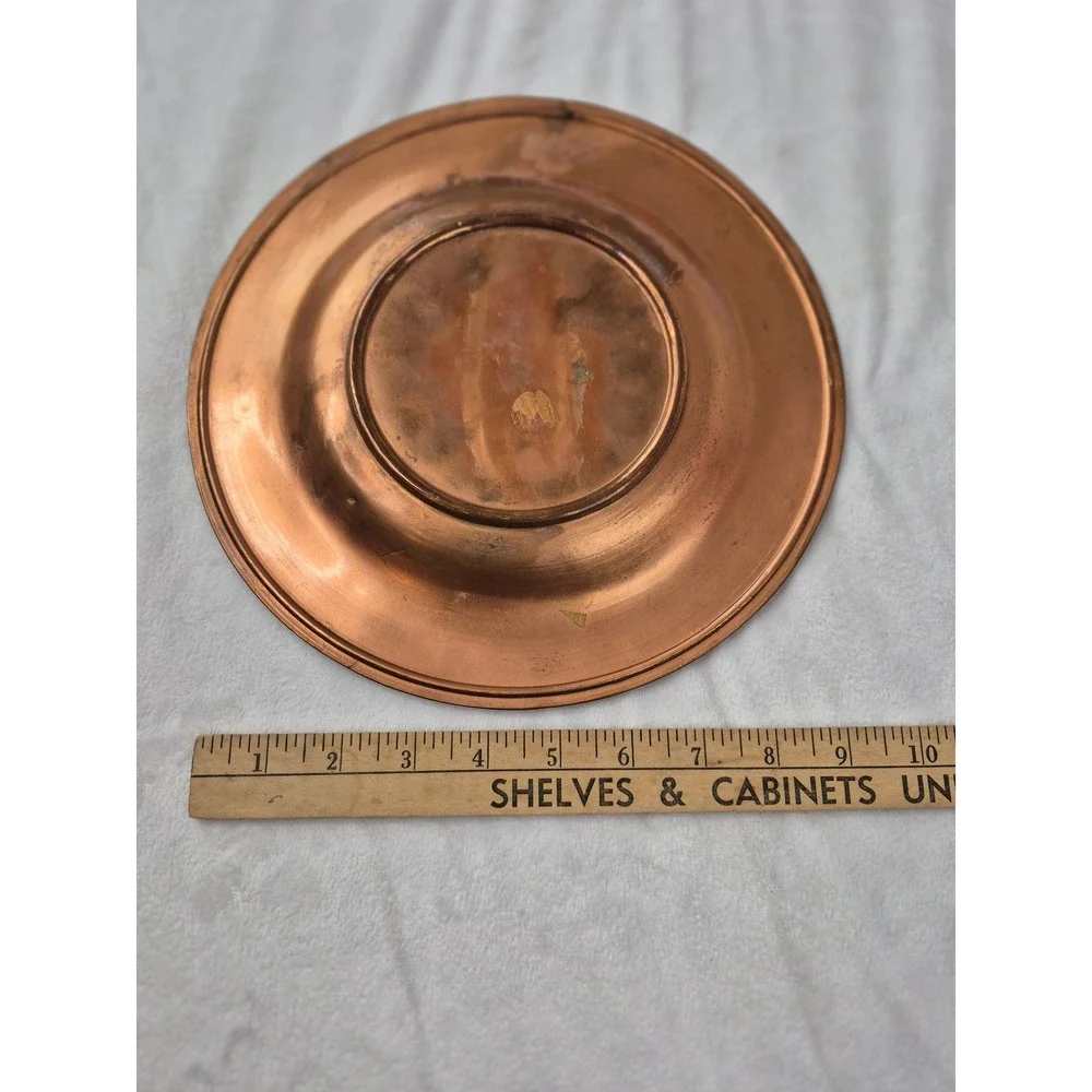 Repoussé‎ Antiqued Copper Wall Plate 10